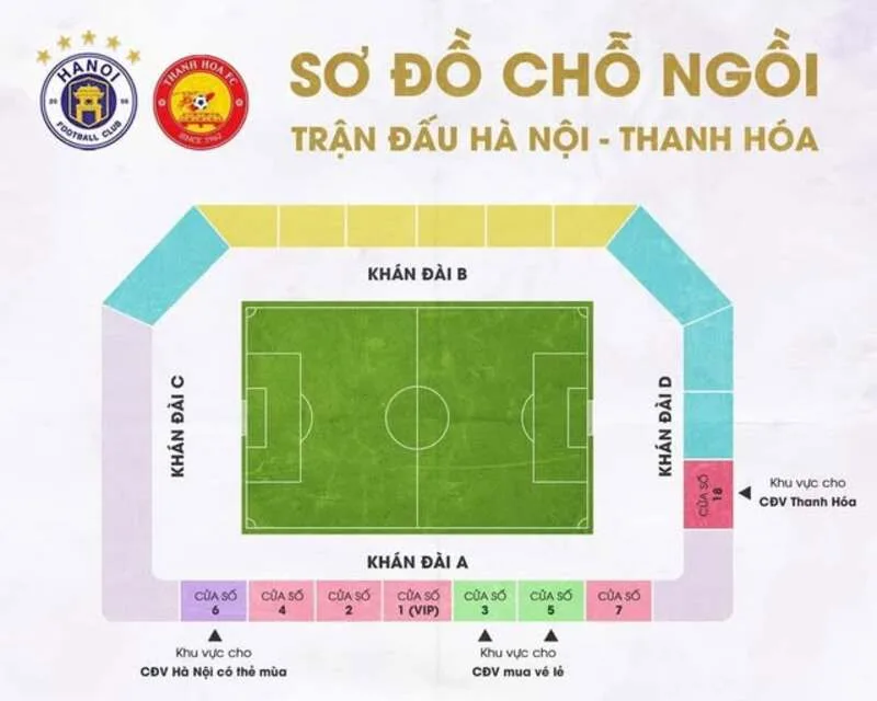 Muốn quan sát chiến thuật toàn sân, nên chọn vị trí cao và gần khu vực chính giữa khán đài.